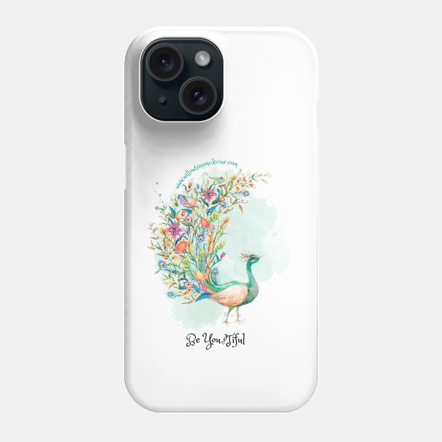 Be You Tiful Peacock Spirit Phone Case by WillowTree Medicine