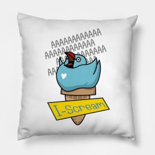 I-Scream Blue Ring-necked Parakeet Pillow