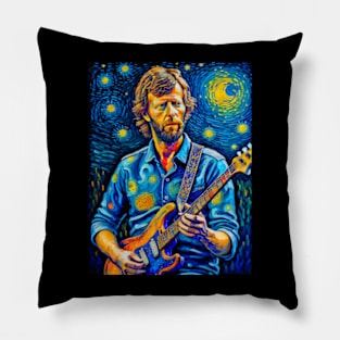 Eric Clapton in starry night Pillow