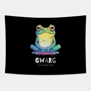 Funny outfit for know-it-all, frog, toad, gift "GWARG" Tapestry