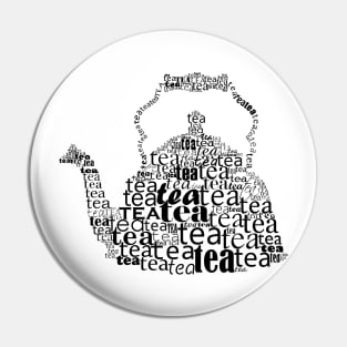 Typographic teapot Pin