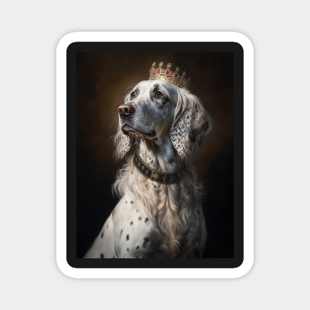 Royal Portrait of an English Setter Magnet by pxdg