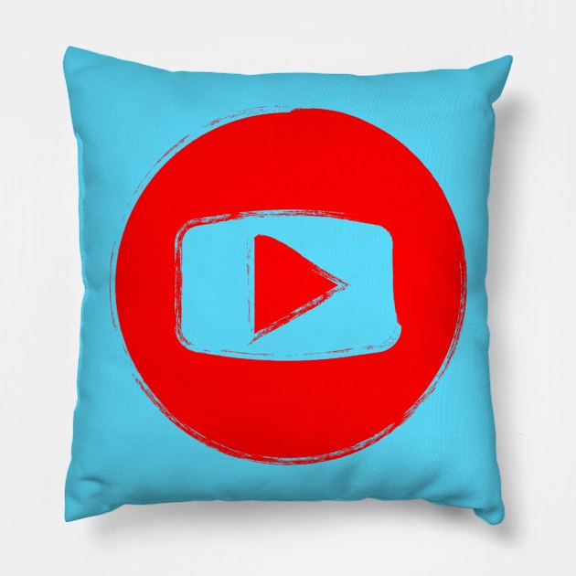 youtube logo Pillow by M_Mary