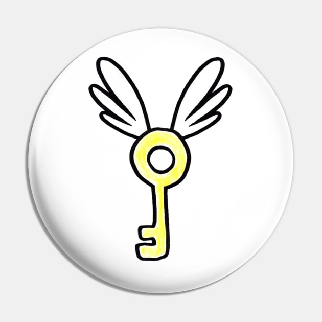 Winged Key Pin by Le Mesijai