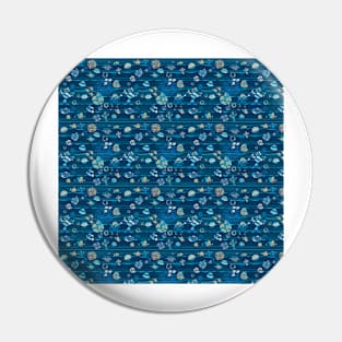 Blue Marine Pattern Pin