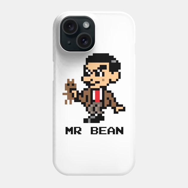Mr Bean Pixel Character Phone Case by Rebus28