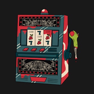 Slot Machine/ a Slot Machine with a Hand Attached Zombie T-Shirt