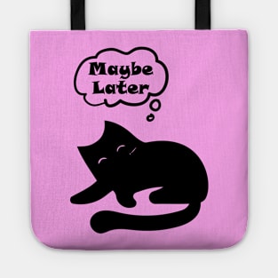 Maybe Later Cute Cat Sleep Design Tote