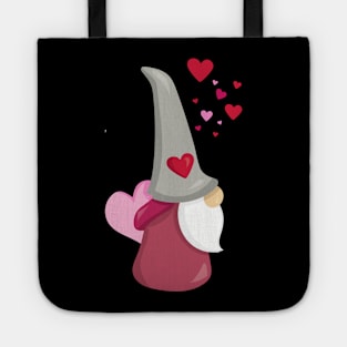 Valentine's Day Gnome, Cute Gnome, Beard, Hearts Tote