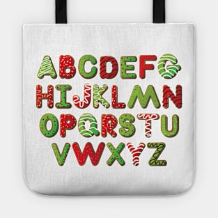 Christmas Alphabet ABCs Pre-K Kindergarten Teacher Student Tote