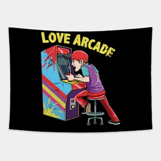 Arcade Game Machine Retro Gaming 80s Oldschool Gamer Tapestry