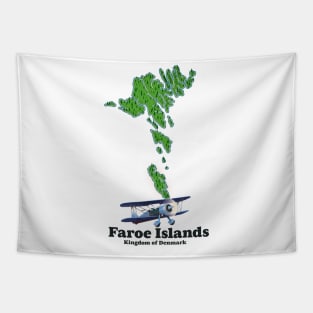 faroe islands kingdom of denmark map Tapestry