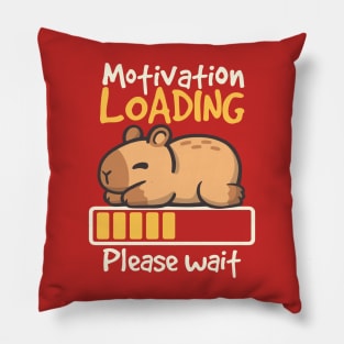 Capybara motivation loading Pillow