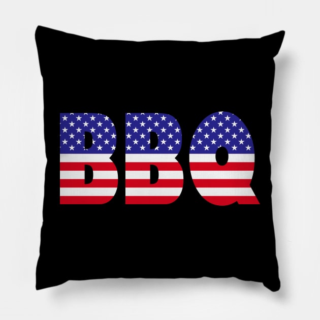 New Year 2024 4th Of July BBQ Independence Day Holiday Celebration Pillow by Originals By Boggs