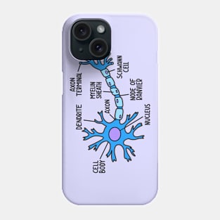 Hand Drawn Neuron Diagram Phone Case