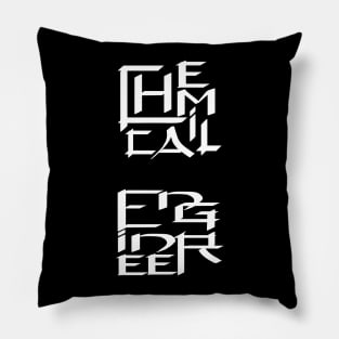 Chemical Engineer Character White Pillow