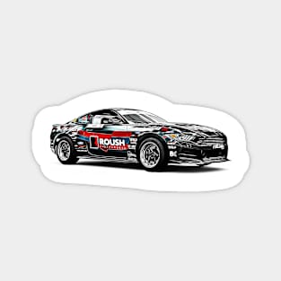 Mustang Drift Cartoon Magnet