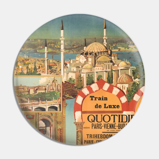 Orient Express France Vintage Poster 1910s Pin by vintagetreasure