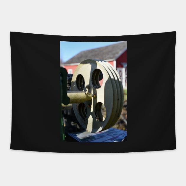 Farm Equipment Pully Tapestry by KWAPhoto