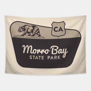 Morro Bay State Park California Welcome Sign Tapestry