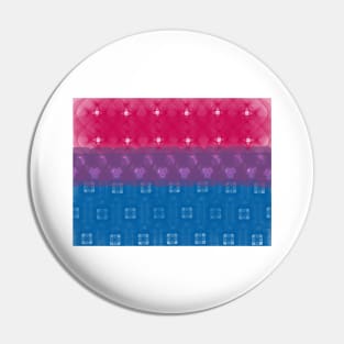 Spirograph Patterned Bisexual Flag Pin