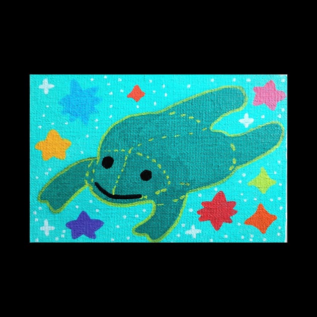 beanie baby frog painting by Bucket Hat Kiddo