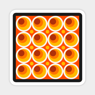 nineteen seventies burnt orange design Magnet