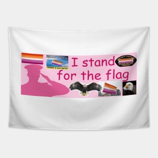 i stand for the (lesbian) flag bumper sticker Tapestry