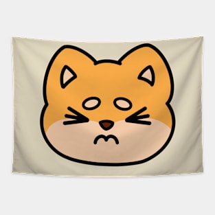 Nervous Shiba Face Tapestry