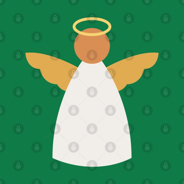 Gold Christmas Angel by lymancreativeco