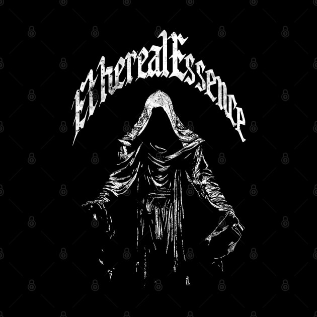 Medieval Cloaked Figure Dark Fantasy White by EtherealEssence