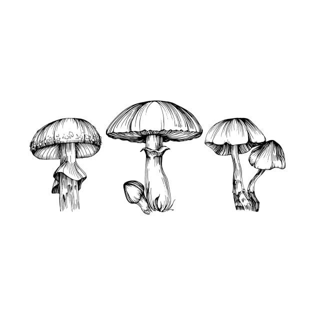 Mushrooms Trio by RefinedApparelLTD