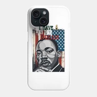 "Dreamscape Harmony: MLK Tribute" - MLK Civil Rights Activist Phone Case