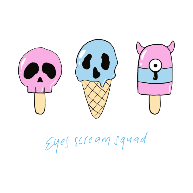 Scary ice cream: eyes scream squad by cgcreation