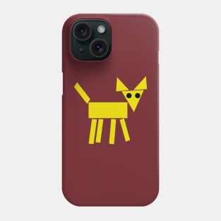 Basic Geometric Yellow Dog Phone Case