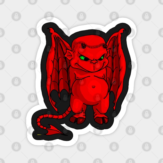 Little Red Devil No.1 Magnet by longford