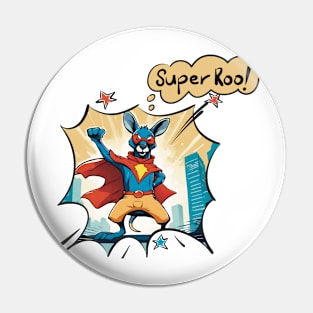 Super Roo Superhero Kangaroo Pin