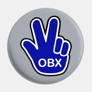 OBX Blue Hand Wave Pin