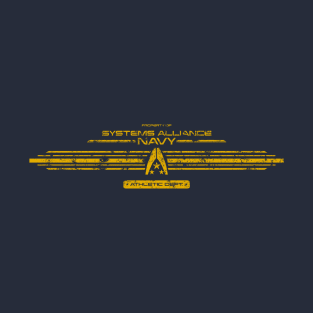Alliance Navy Athletic Dept. [Gold Distressed] T-Shirt