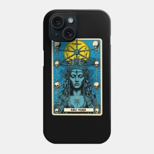 Divine Kali Yuga Tarot Card Art Tee: Cosmic Transformation Phone Case