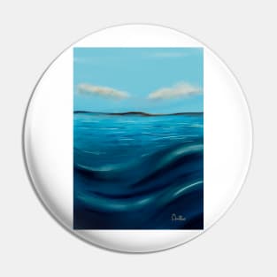 Seaside landscape Pin