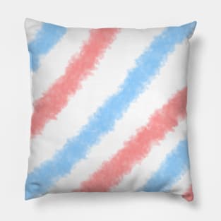 Red blue spiral watercolor lines Pillow