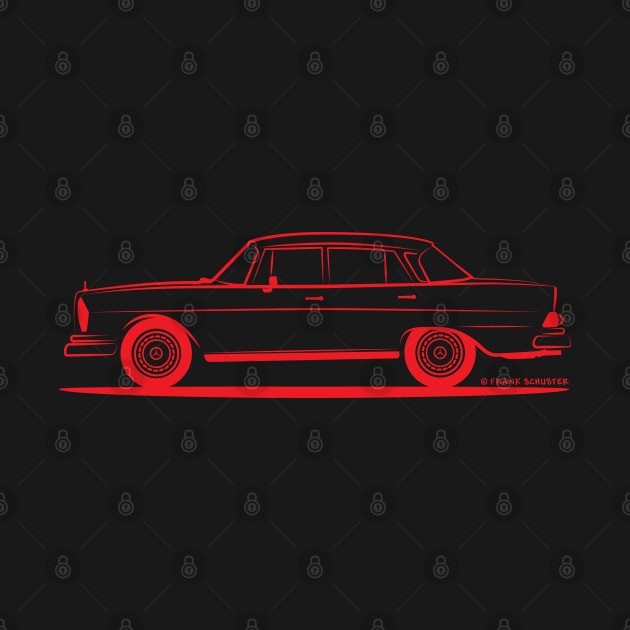 Mercedes Benz 220 SE Heckflosse Fin Tail W112 Sedan Red by PauHanaDesign