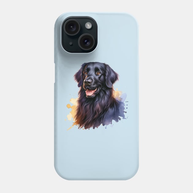 Flat-coated Retriever Watercolor - Beautiful Dog Phone Case by Edd Paint Something