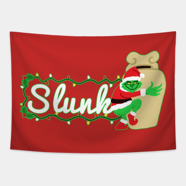 SLUNK 3 (green) Tapestry by CamelCactusCreations