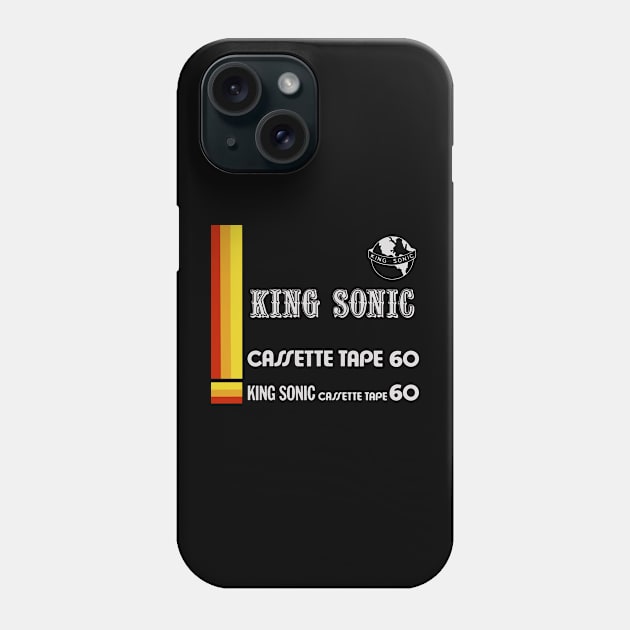 King Sonic Retro Cassette Tape Phone Case by DrumRollDesigns