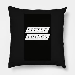 Little Things Black design Pillow