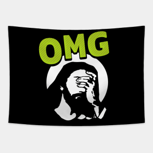 OMG jesus christ facepalm Tapestry