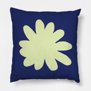 Soft Yellow Abstract Minimal Flower Pillow