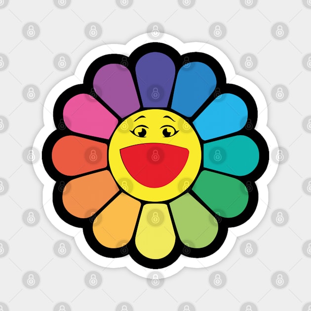 Takashi Murakami Happy Flower Magnet by Abddox-99